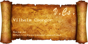 Vilheim Csongor névjegykártya
